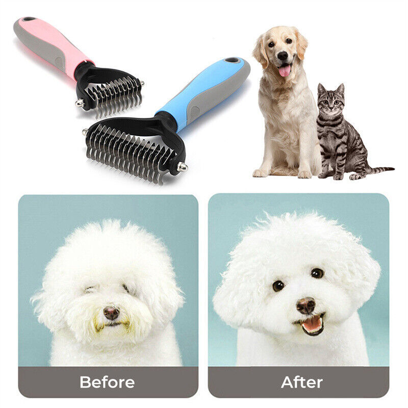 Dual-Sided Pet Grooming Brush for Dogs And Cats