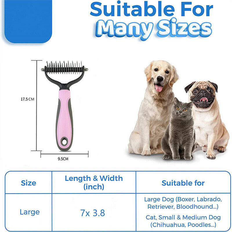 Dual-Sided Pet Grooming Brush for Dogs And Cats