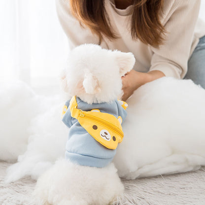 Cartoon backpack pet clothes
