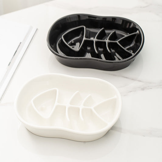 Slow Food Bowl Ceramic Cat Bowl