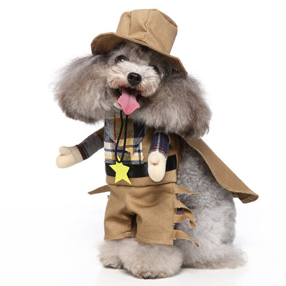 Cosplay Pet Supplies Standing Outfit Funny Dog Clothes for Halloween and Christmas