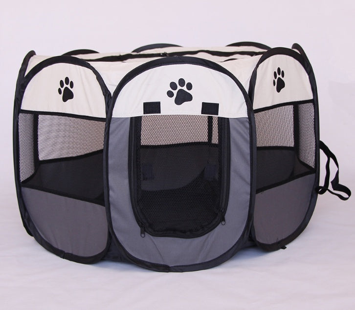 Fast folding octagonal pet fence, 600D Oxford cloth, waterproof and catching cat, dog cage, pet cage