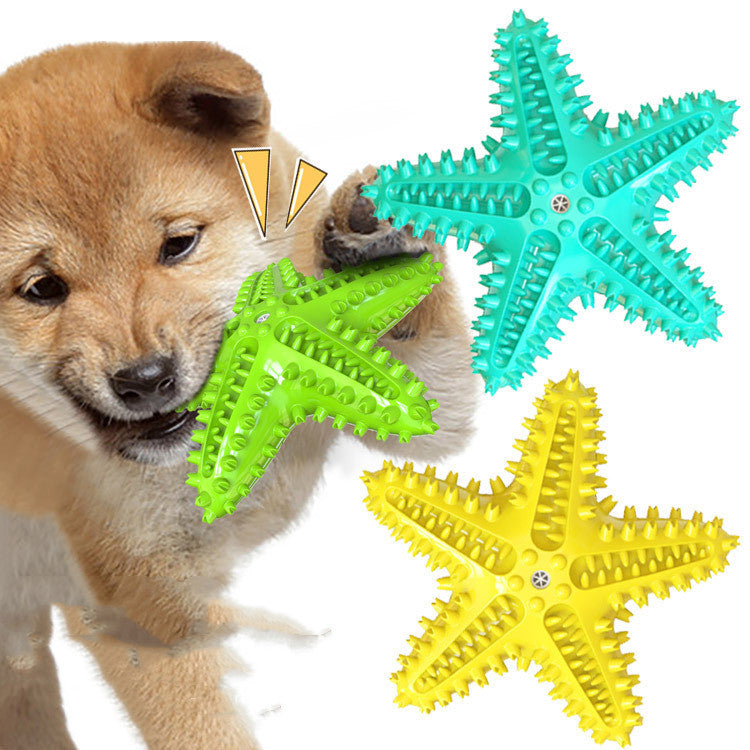 Starfish Vocal Pet Dog Toy Molar Stick