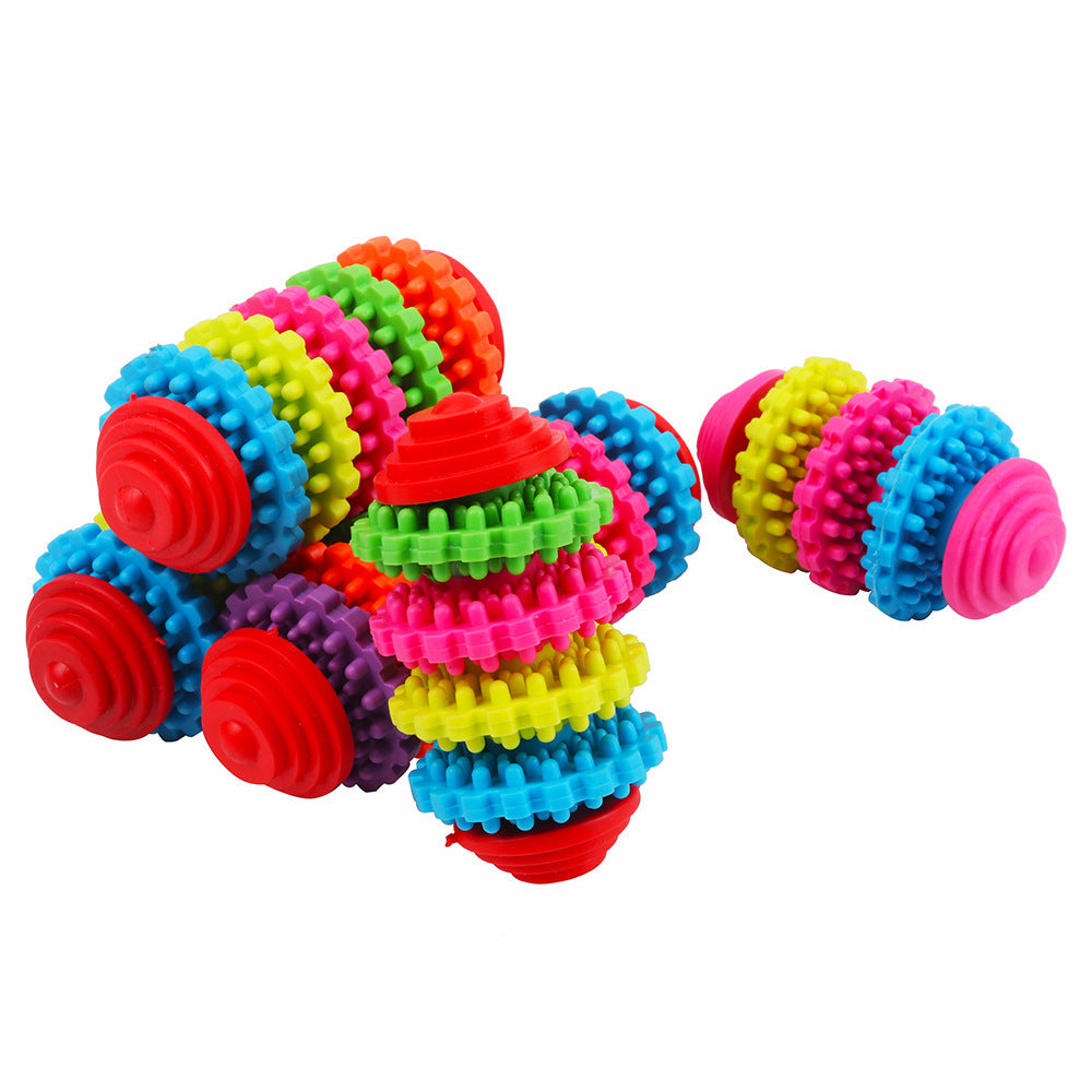 Colorful swivel pet toy dog molar