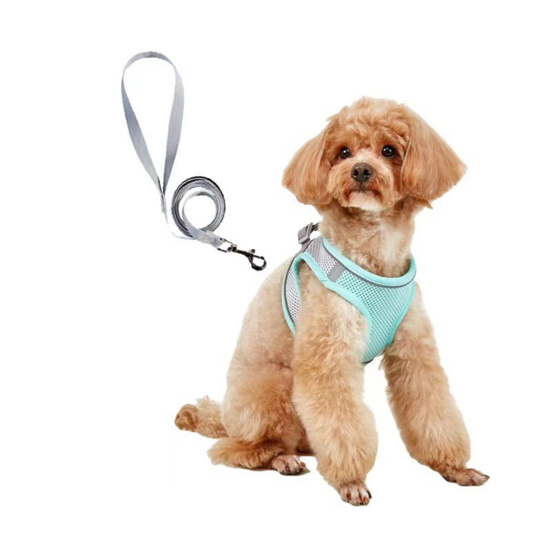 Dog Hand Holding Rope Vest Small Dog Dog Leash Teddy Bichon Breathable Chest Strap Pomeranian Puppy Small Dog Leash