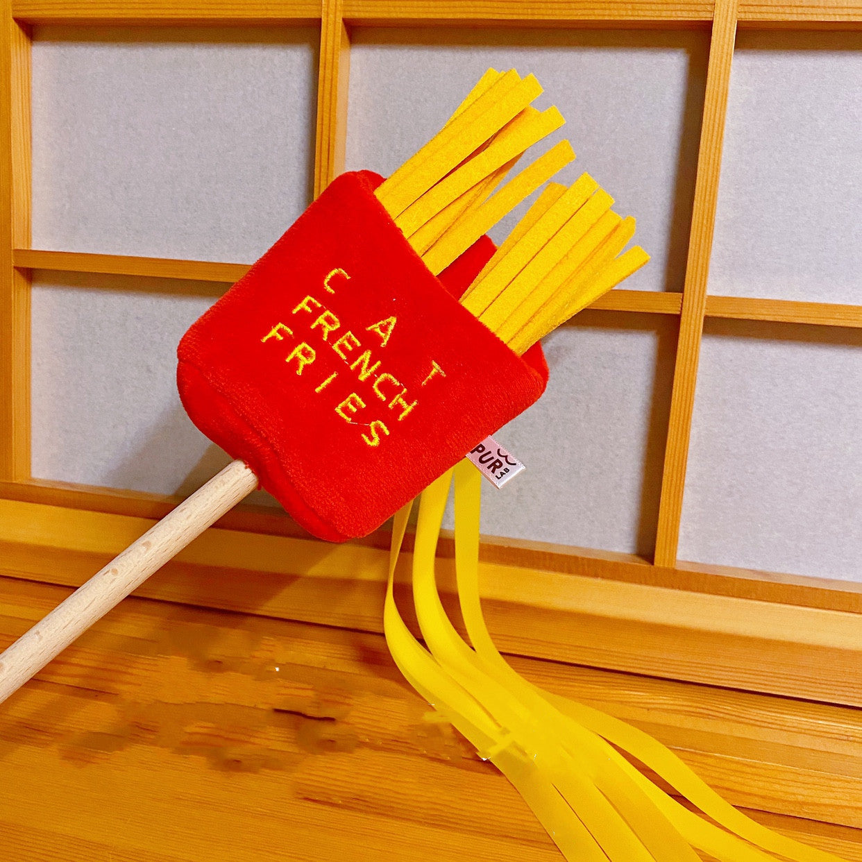 Hot Pot Ramen Fries Funny Cat Stick Toy