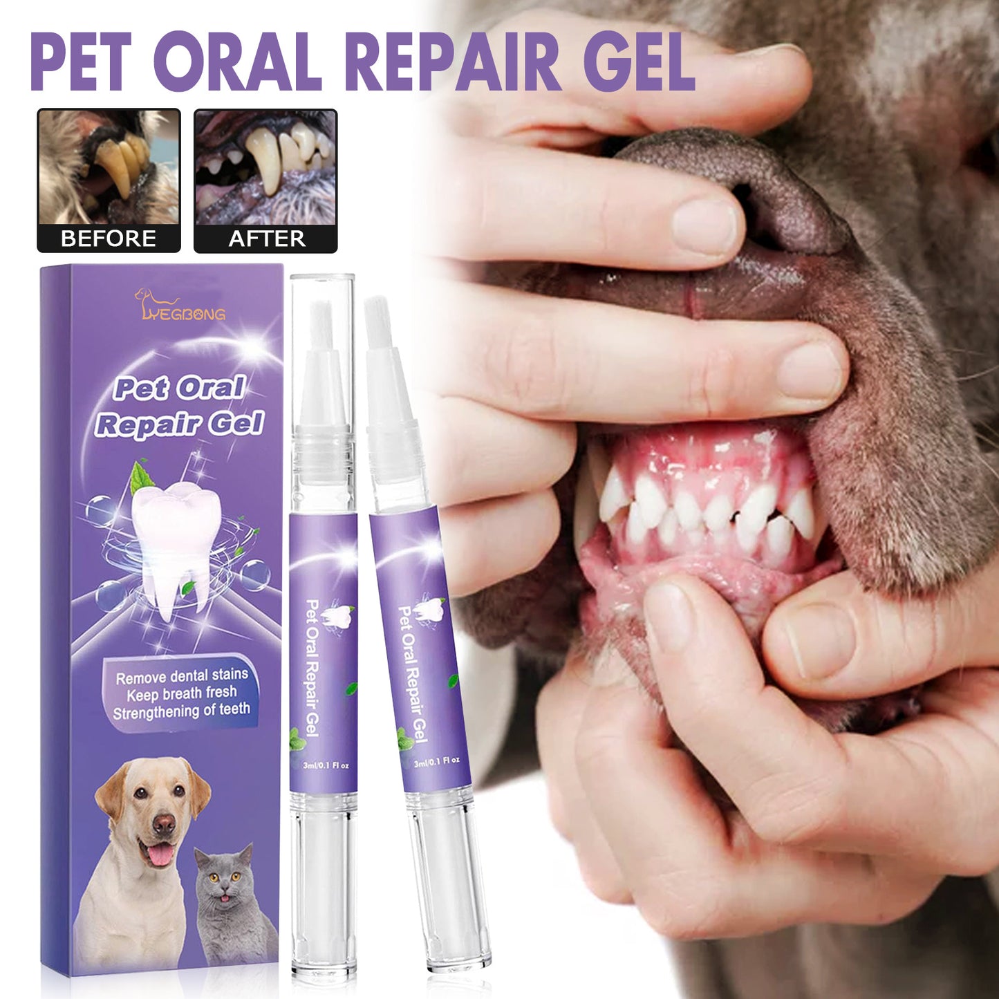 Pet Oral Repair Gel Cleaner