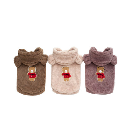 Bear Ear Hooded Coat Pet Clothes