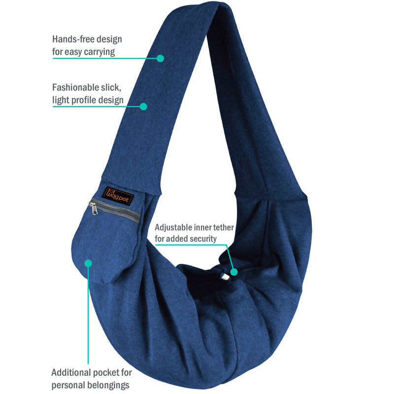 Portable Diagonal Span Breathable Backpack For Dog Chest