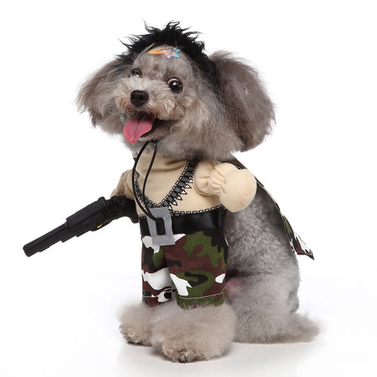 Cosplay Pet Supplies Standing Outfit Funny Dog Clothes for Halloween and Christmas