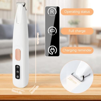 Dog Paw Trimmer Electric Dog Trimmer For Paws Pet Paws Trimmer With Led Light Rechargeable Low Noise Pet Trimmer Hair Clipper