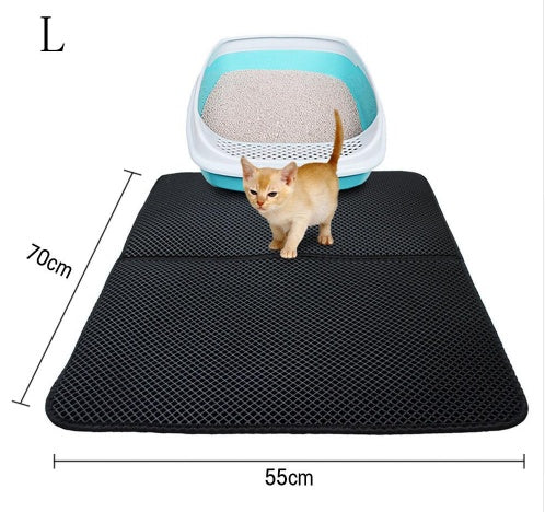 Waterproof Double-Layer Cat Litter Mat - Easy Clean