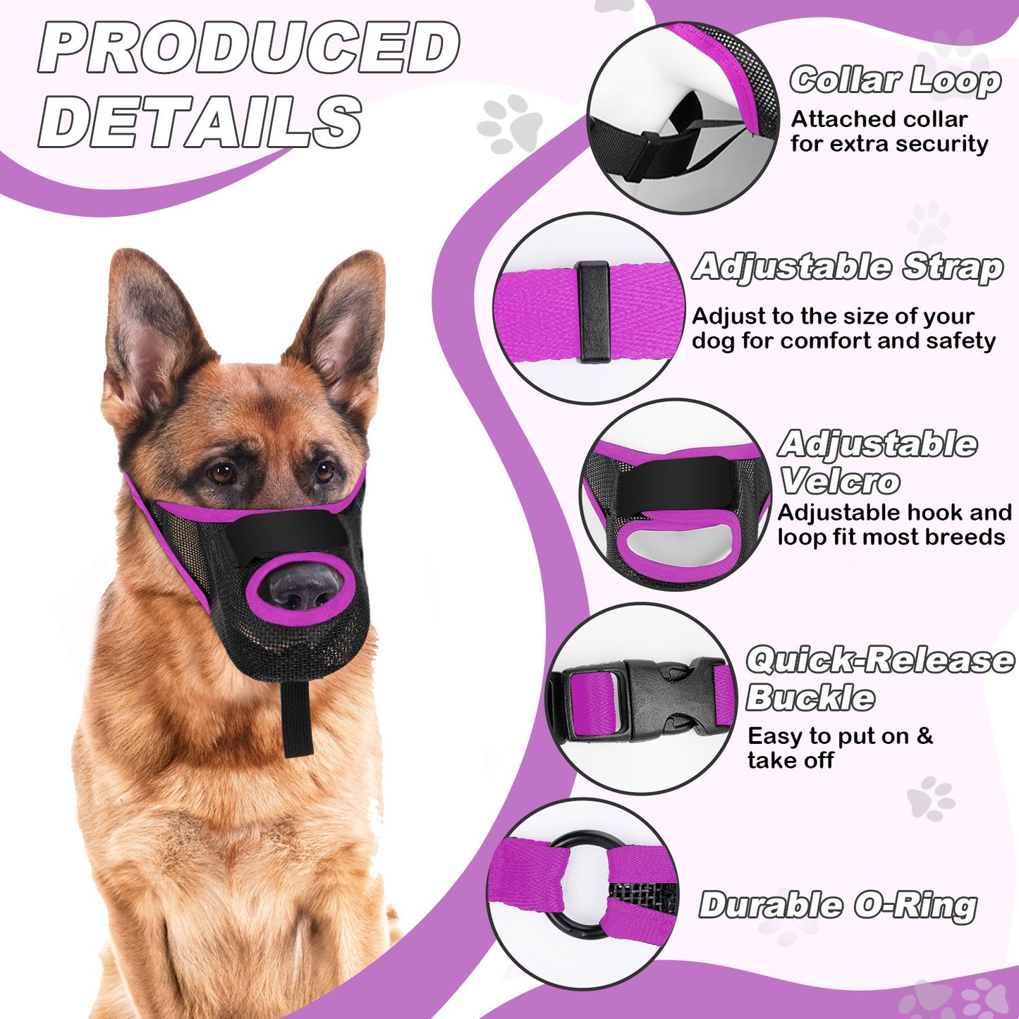 Pet Dog Muzzle Mask To Prevent It From Eating Randomly, Barking, And Biting. It's A Special Muzzle That Is Breathable And Has A Mesh Design