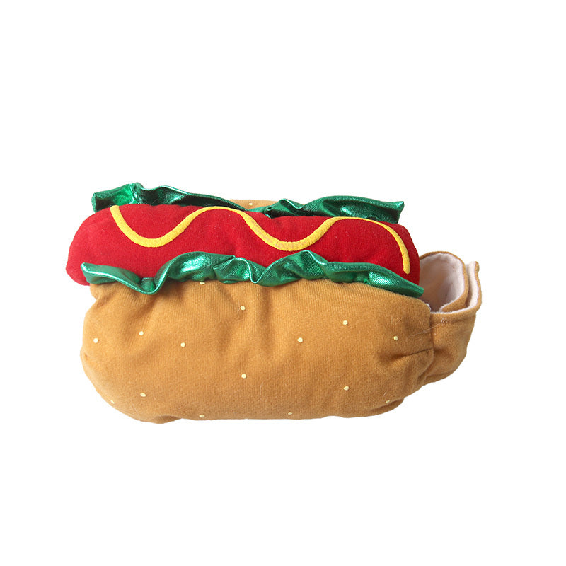 Pet Dog and Cat Costume, Cute Hot Dog Sandwich Costume, Funny Hot Dog Clothes, Cat Costume