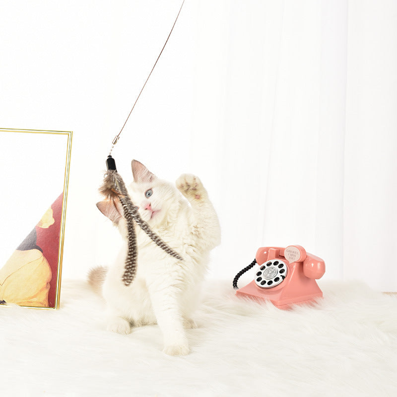 Pet Dog Cat Toy Feather Funny Cat Stick