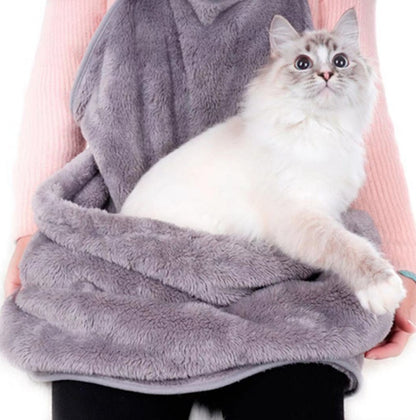 Pet Carrying Bag with Sleeping Chest Apron – Convenient Cat Clothes with Anti-Hair Stick Design
