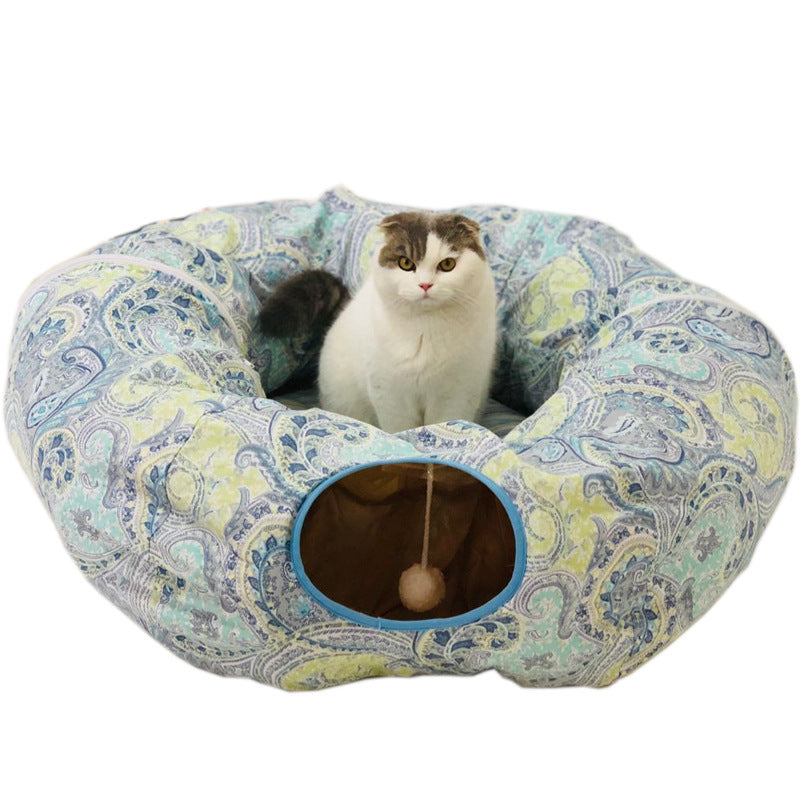 Foldable cat tunnel