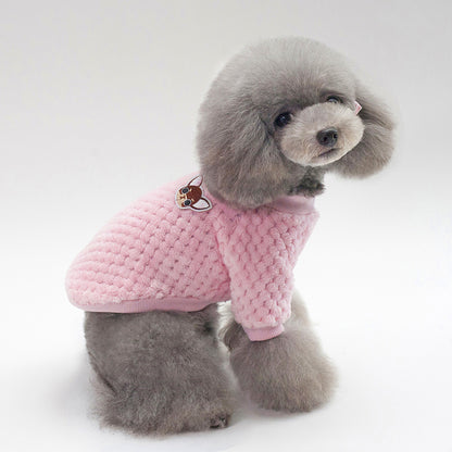 Soft Fleece Dog Coat for Fall and Winter
