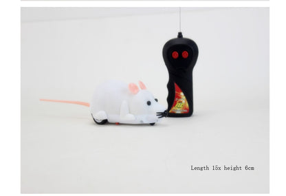 New flocking electric remote control simulation funny cat mouse color box packaging cat toy pet supplies self-contained battery