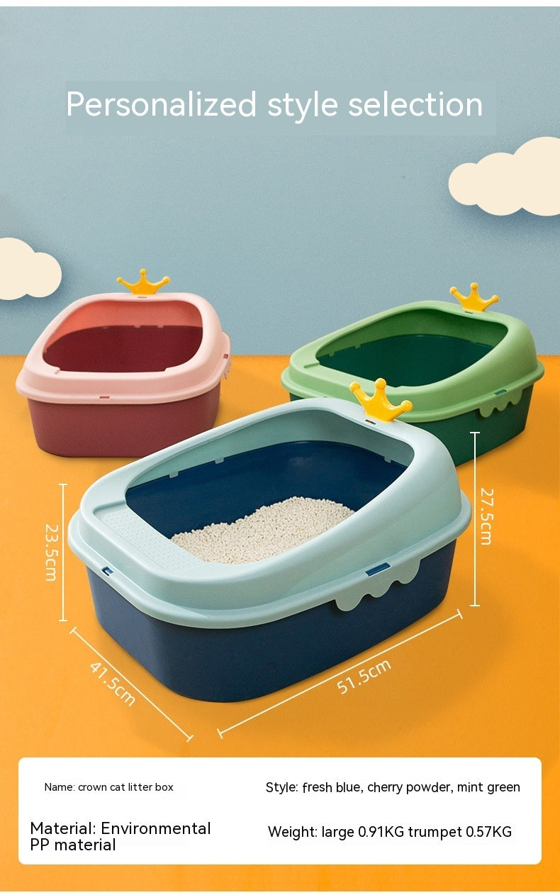 Crown Litter Box Oversized Full Semi-enclosed