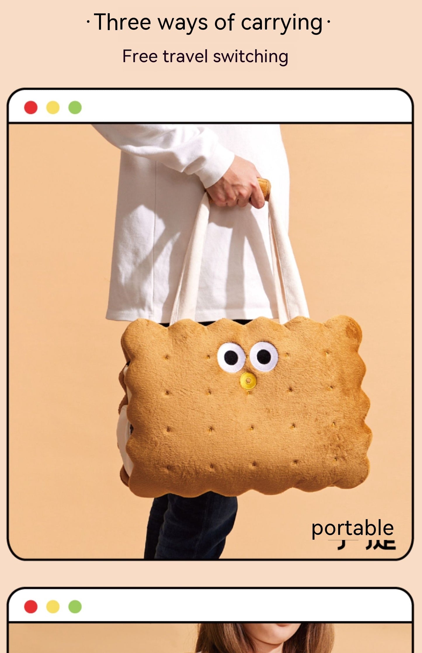 Sandwich Biscuit Bag Cat Winter Portable Outing Dogs And Cats Large Capacity Good-looking Anti-stress