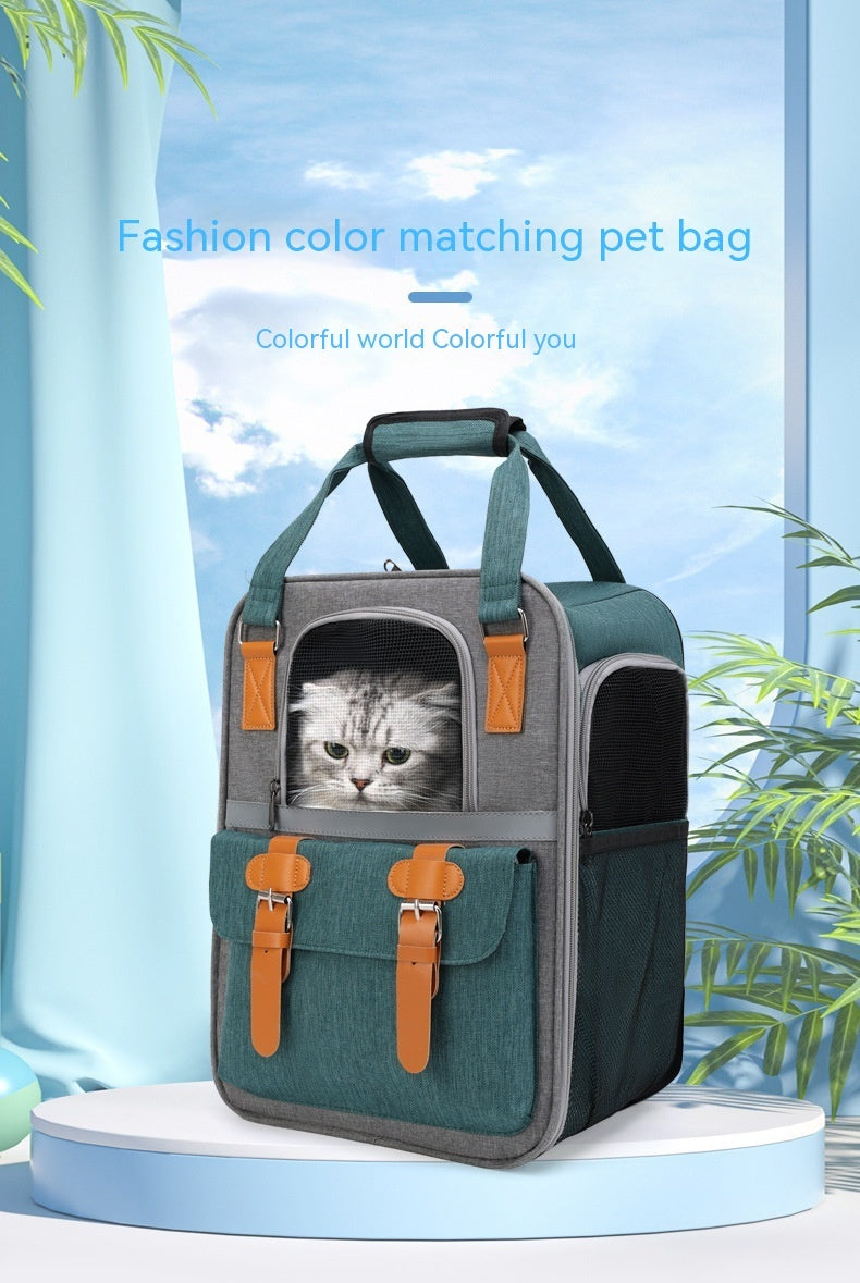 Outdoor Portable Backpack Portable Folding Breathable Cat Pet Dog Bag