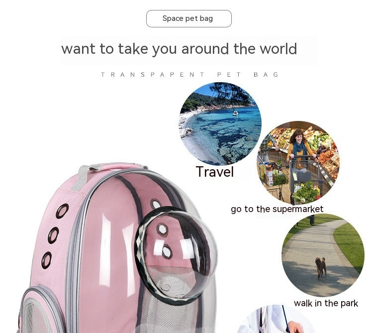 Transparent Panoramic Space Capsule Cat Bag