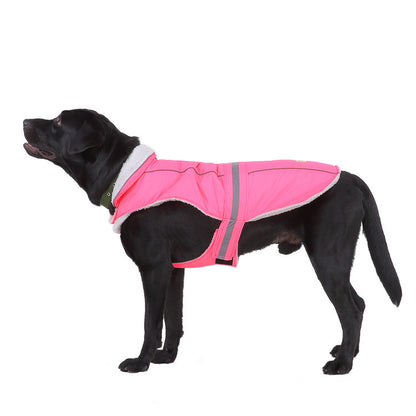 Reflective Winter Dog Jacket for Night Safety and Warmth