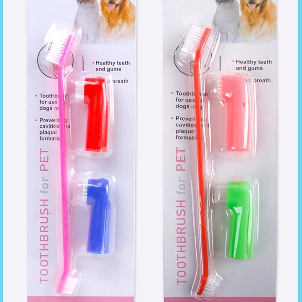 Dual Head Pet Toothbrush Set