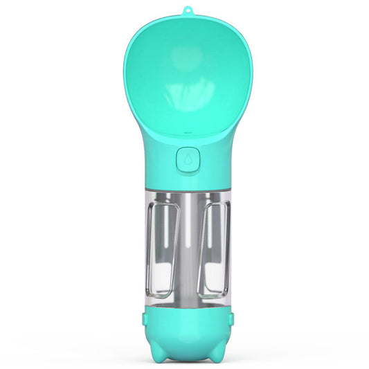 Leak Proof Dog Water Bottle with Food Storage and Waste Bag Holder