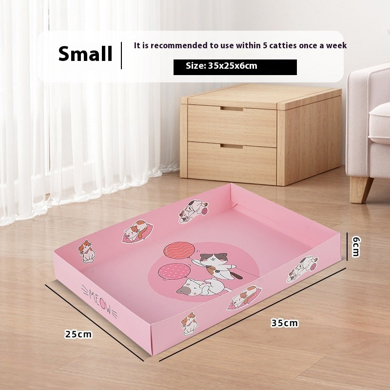 Portable Folding Semi-open Thickened Disposable Litter Box