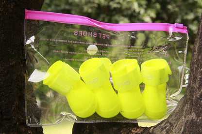 Waterproof Cartoon Pet Dog Shoes Candy Rain Boots