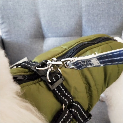 Waterproof Winter Dog Jacket with Built-in Harness for Cold Weather