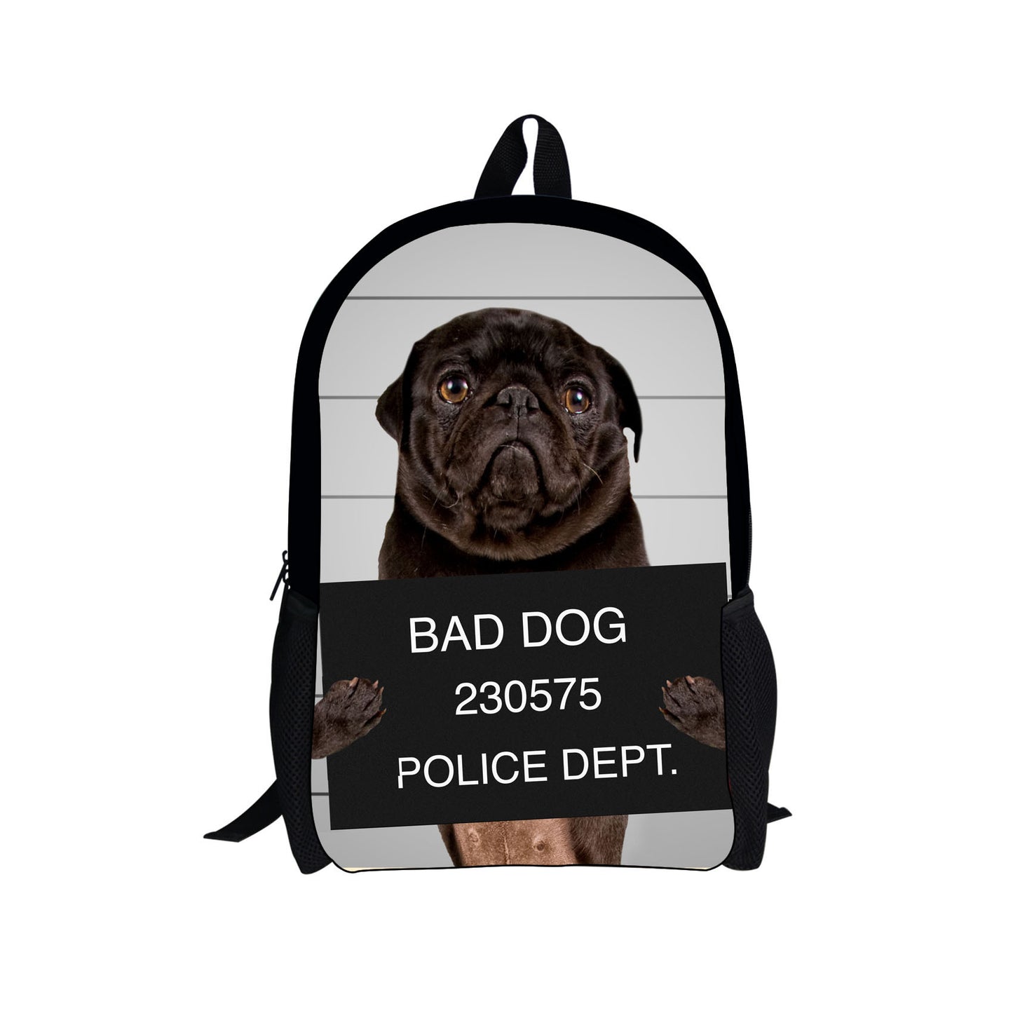 Cute printed dog waterproof backpack for elementary school students