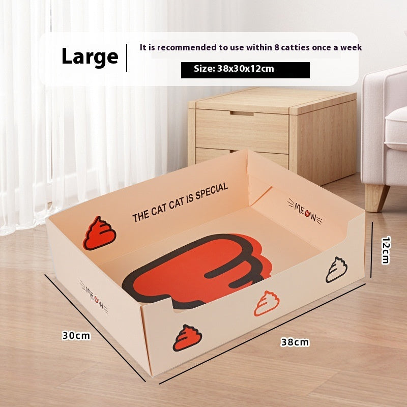 Portable Folding Semi-open Thickened Disposable Litter Box