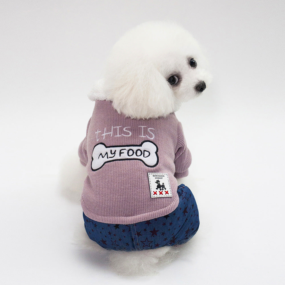 Bone clothes pet clothing