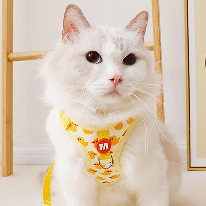 Yellow Duck Adjustable Cat Harness and Leash Set – Comfortable & Durable
