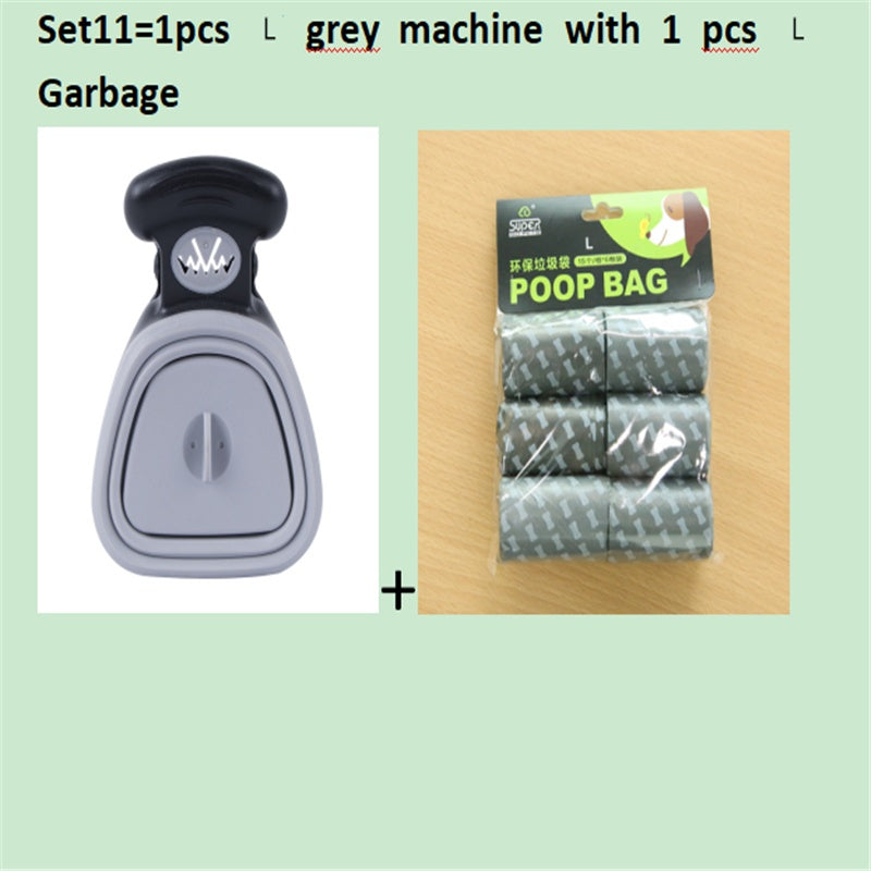 Dog Pet Travel Foldable Pooper Scooper With 1 Roll Decomposable bags Poop Scoop Clean Pick Up Excreta Cleaner Epacket Shipping