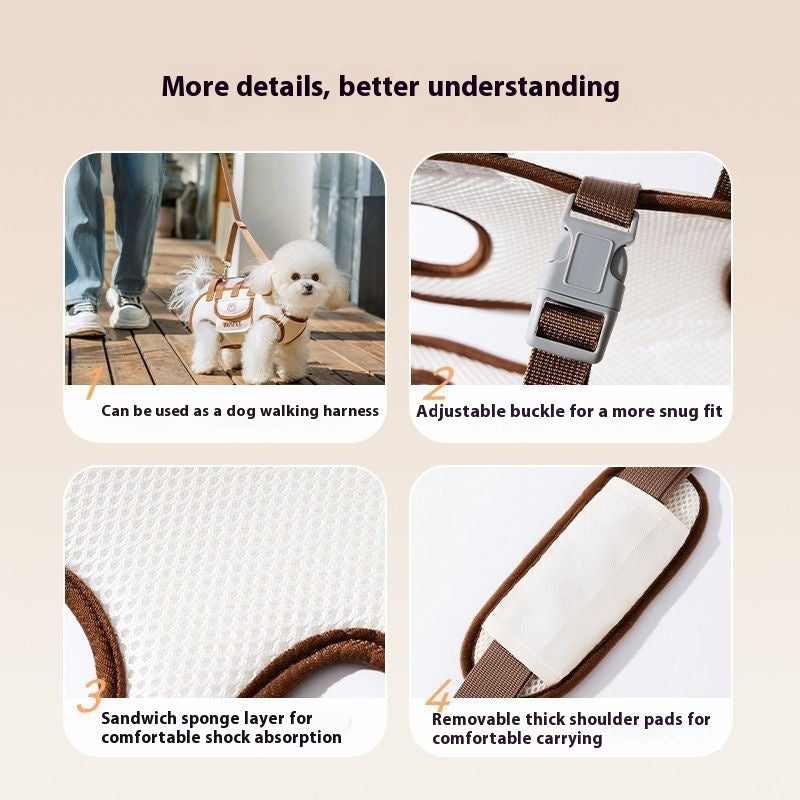 Hipipet Leather Crossbody Pet Carrier – Stylish & Portable Dog and Cat Bag