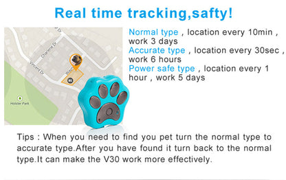 GPS Location Tracker for Pets with Fence Alarm