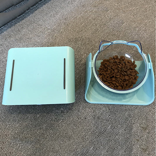Adjustable pet cat bowl