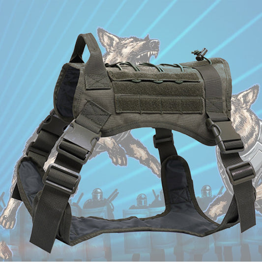 Tactical Dog Harness Adjustable Training Vest for Outdoor Use