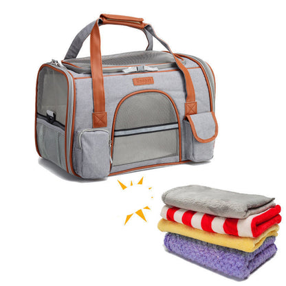 Large-capacity Wholesale Large Outoftheway Portable Dog And Cat Foldable Backpack Handheld Diagonal Bag