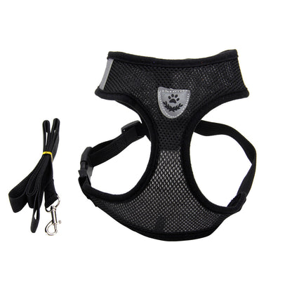 Adjustable Mesh Dog Harness with Leash