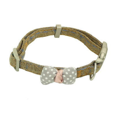 Gentleman Cotton Cored Polka Dot Bow Cat Collar