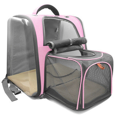 Transparent Pet Backpack with Ventilation for Travel