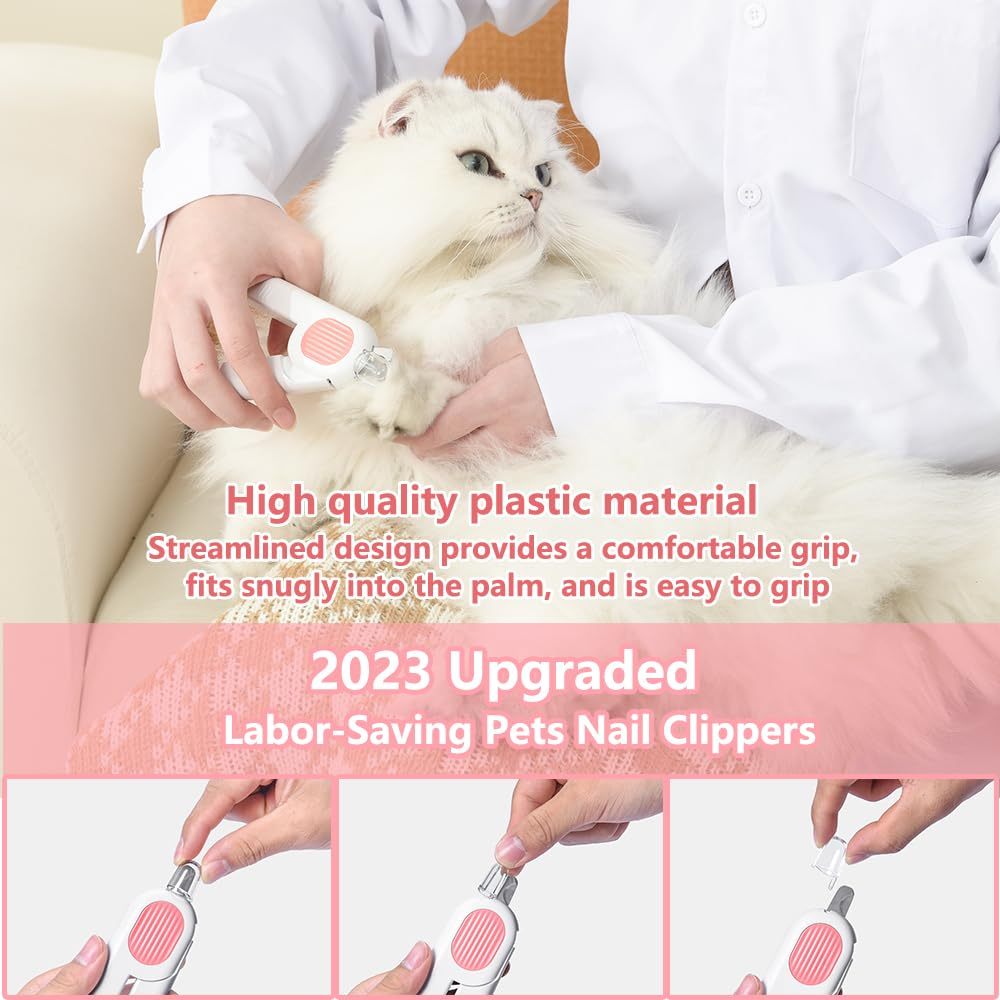 LED Pet Nail Clippers with Safety Guard