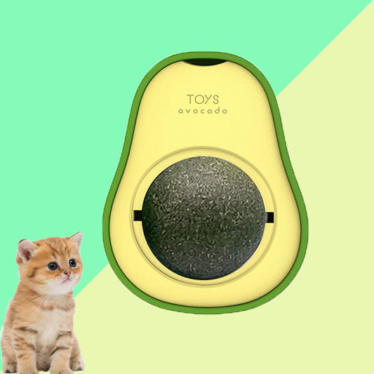 Avocado Catnip Ball – Rotating Cat Toy for Dental & Digestive Health