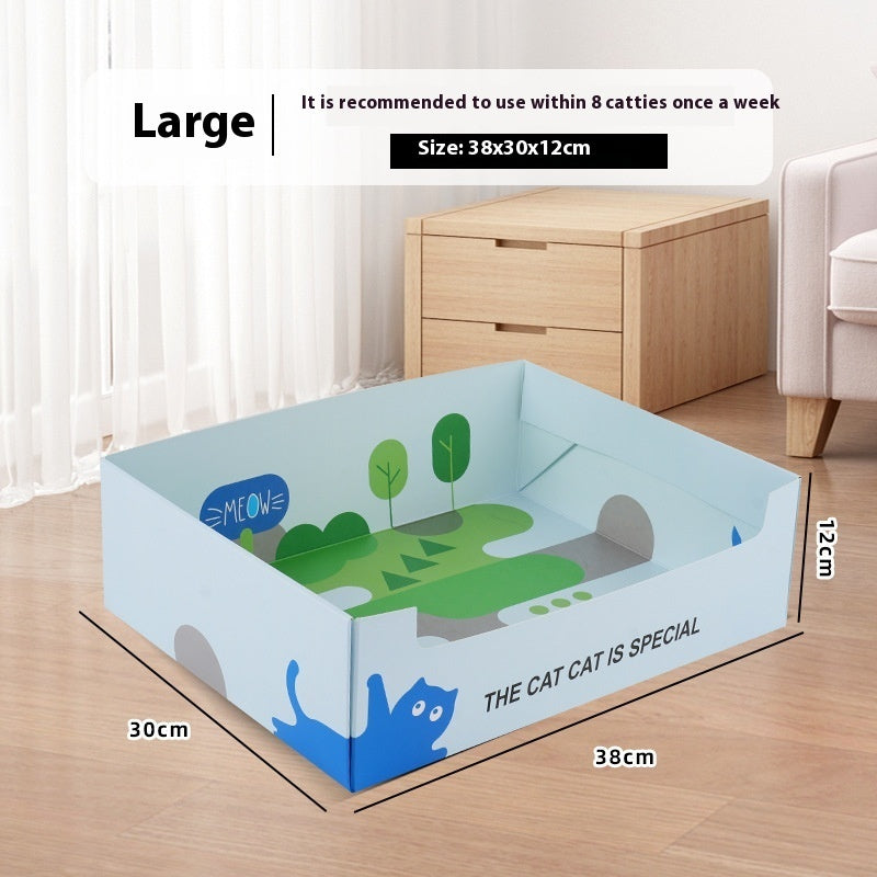 Portable Folding Semi-open Thickened Disposable Litter Box