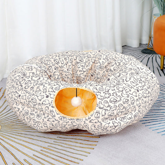 Donut Cat Nest Tunnel Four Seasons Universal Toy Maze